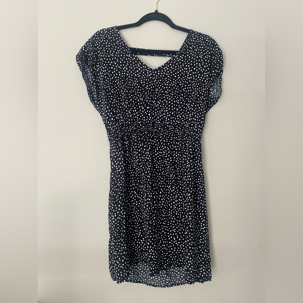 Pink Rose Polka Dot Mini Dress